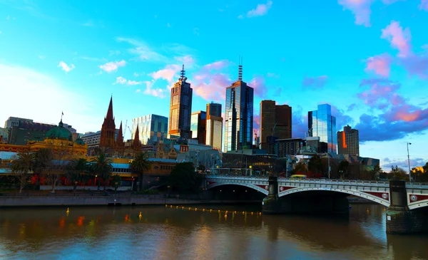 Melbourne skyline — стоковое фото