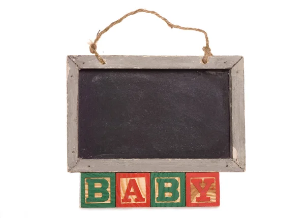 Tafel mit Babytext — Stockfoto