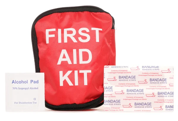 First aid kit with plasters — Stock Photo, Image