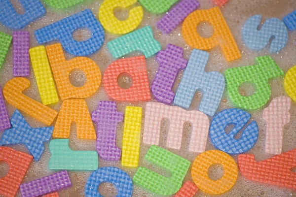 Bath time letters abstract — Stock Photo, Image