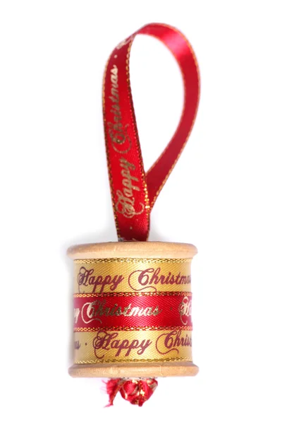 Carrete de algodón vinatge decoración de Navidad hecha a mano — Foto de Stock