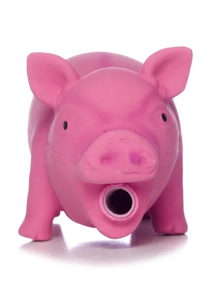 粉红色的猪狗玩具联络员 — 图库照片