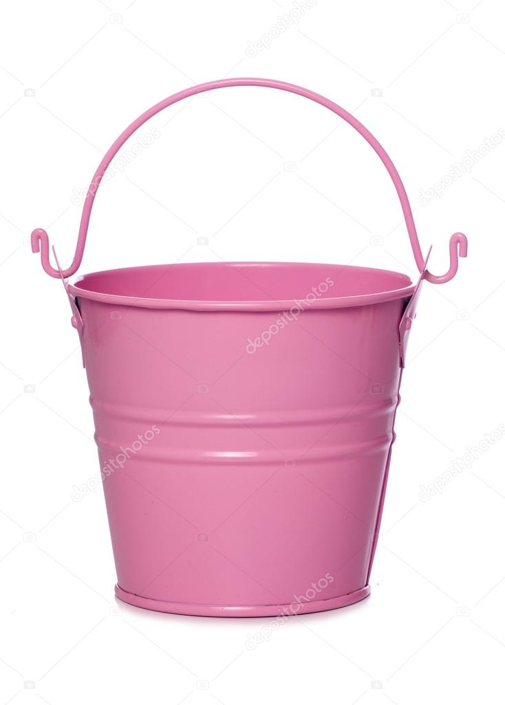 pink metal bucket cutout