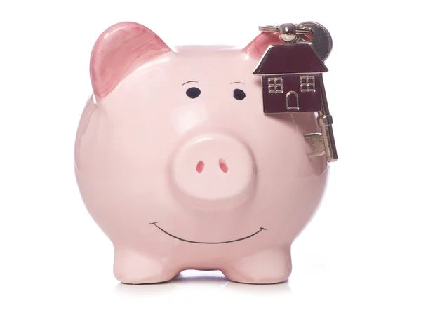 Sparen, um auf die Immobilienleiter zu kommen — Stockfoto