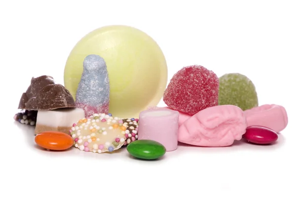 Mixture of pick and mix sweets cutout — Stock Photo, Image