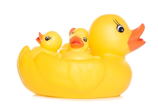 Familia de patos de goma — Foto de Stock