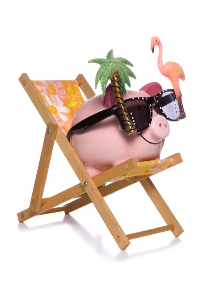 Opslaan voor een vakantie piggy bank uitgesneden — Stockfoto