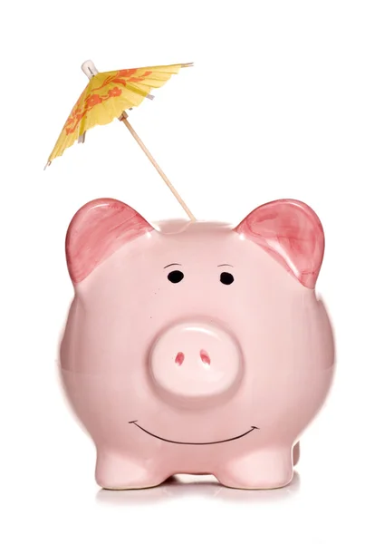 Holiday piggy bank cut out — Stock Photo, Image