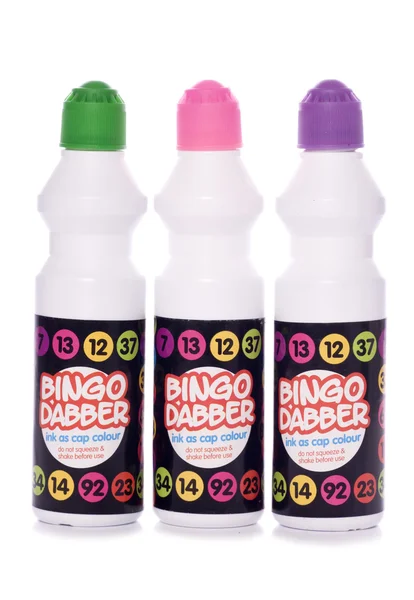 Tres bingo dabbers — Foto de Stock