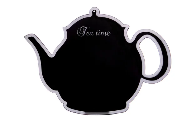 Tea time chalk board cutout — Stock Photo, Image