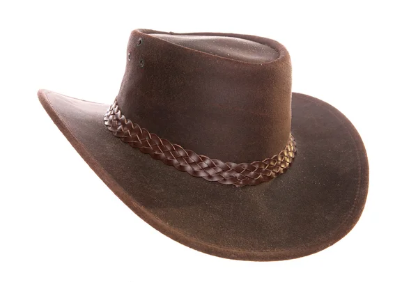 Chapéu cowboy de couro australiano — Fotografia de Stock