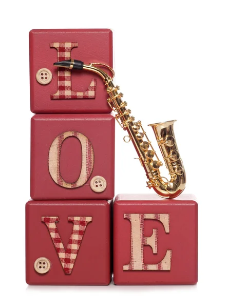 Láska jazzová hudba — Stock fotografie