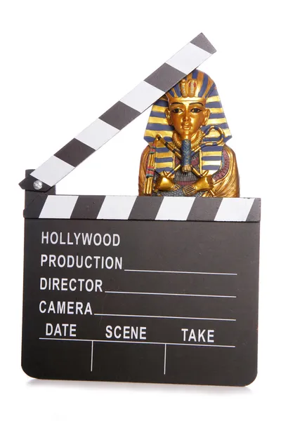 Egyptische mummie met film klepel — Stockfoto