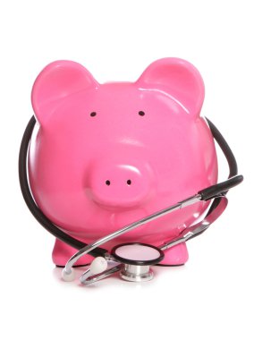 kumbara giyen stetoskop