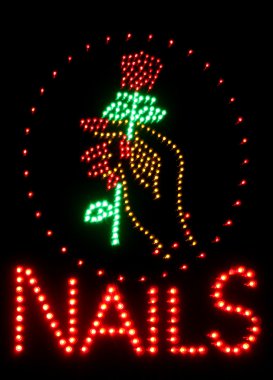 Nail salon neon sign