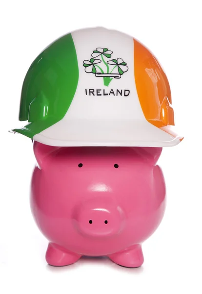 Irish construction piggy bank — Stock Photo, Image