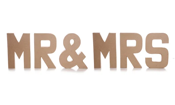 Cartas de Mr & mrs — Fotografia de Stock
