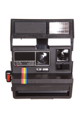 Retro polaroid fotoğraf makinesi