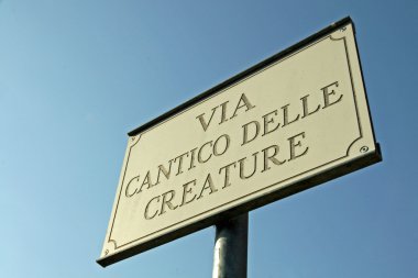 Table of the Cantico delle Creature the preferred place of saint clipart