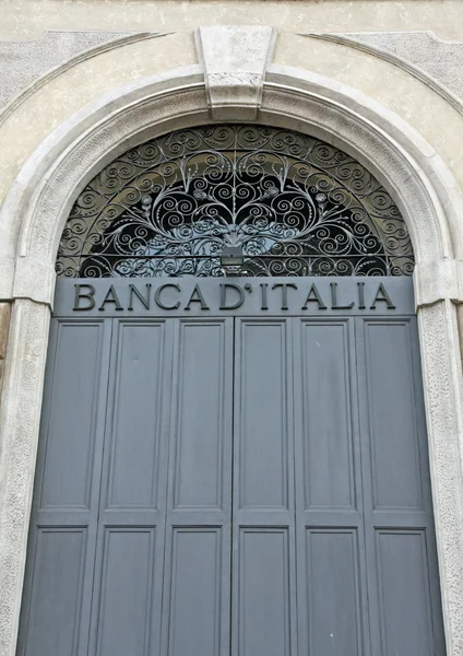 Banco de aço fechado porta resistente da Itália — Fotografia de Stock