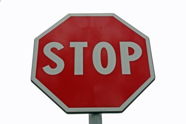 road sign STOP with white background clipart