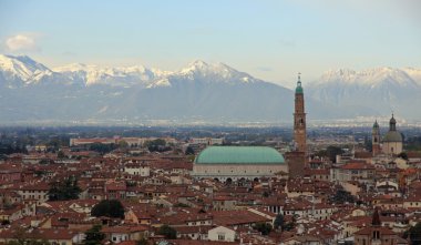 gorgeous view of the city of Vicenza clipart