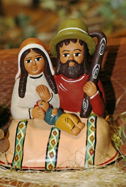 Meryem, İsa, Bebek etnik ve saint joseph wi ile doğum sahnesi