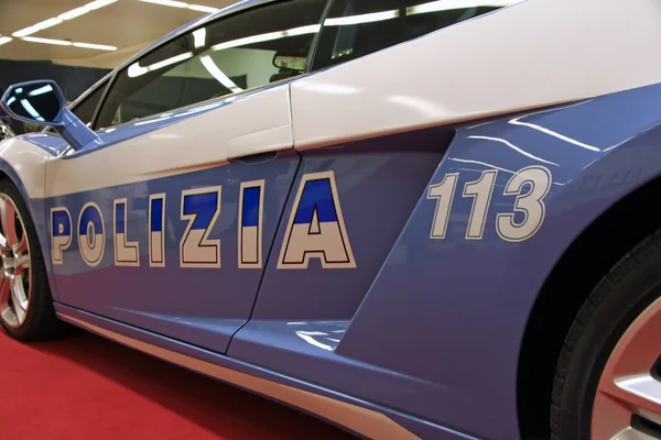 Italian police cars the fast transportation of organs — Stock Photo, Image