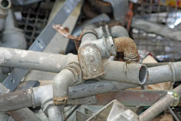 Rusted and old iron pipes and lead — Stock Photo, Image