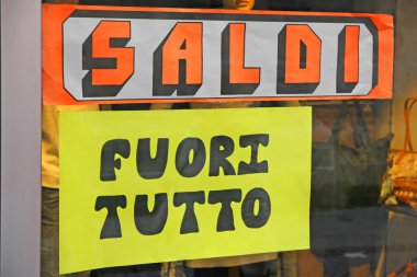 İtalyanca olarak yazılmış ve satış sırasında her şeyi dengeleyen ben