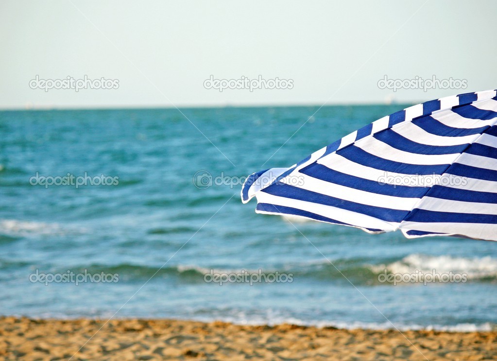 umbrella on the beach and sea