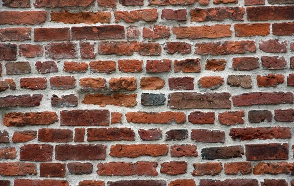 Hintergrund und Struktur rechteckigen roten Ziegel auf großer Wand — Stockfoto