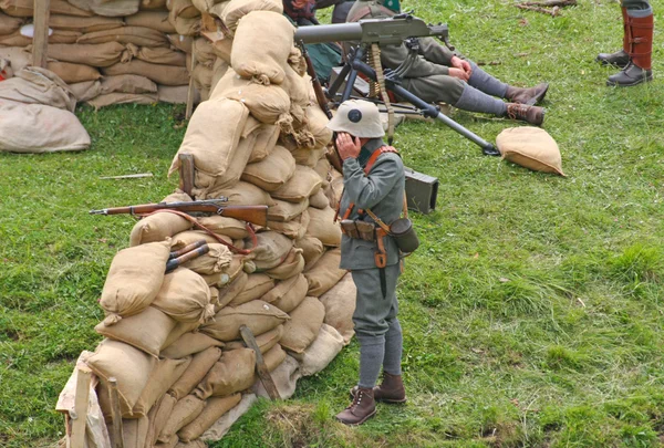 Gallio, asiago, vicenza, Włochy. 7 lipca 2013 roku, historyczne przedsta — Zdjęcie stockowe