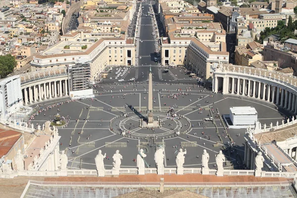 Zapierające dech w piersiach Panorama Placu Świętego Piotra w Watykanie Cit — Zdjęcie stockowe