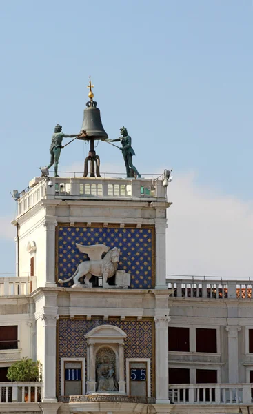 Two MORI of the Bell Tower of St. Mark's square in Venice in Ita — Stock Photo, Image
