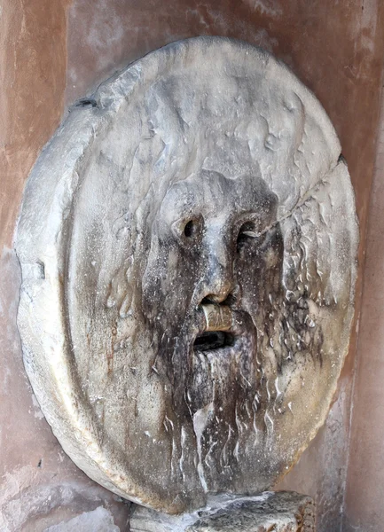 Bocca della Verita photographed from oblique in Rome italy — Stock Photo, Image