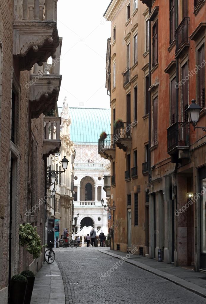 road in the city of Vicenza in Northern Italy