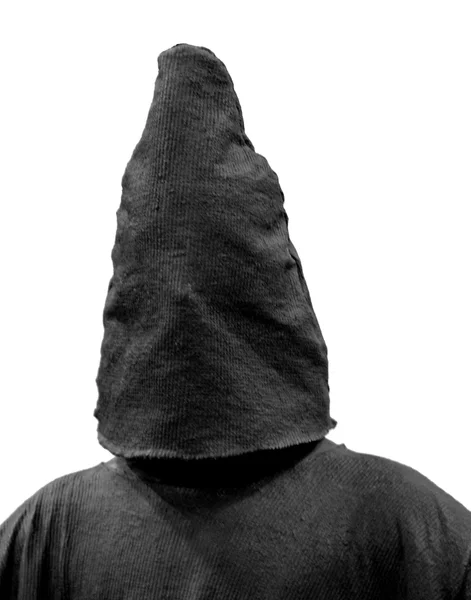 Ντυμένοι φαντάσματα με κουκούλα άνθρωπος με μια μάσκα s δήμιος — Φωτογραφία Αρχείου