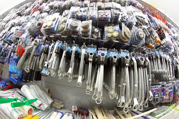 Tools in a hardware store very provided — Stock Photo, Image