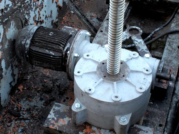 industrial motor connected to the electric machine gear