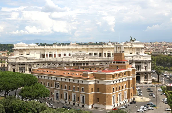 Panorama van de stad rome castel san angelo met th vanuit — Stockfoto