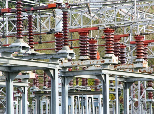 Przełączniki elektrycznych elektrowni głównych energii elektrycznej — Zdjęcie stockowe