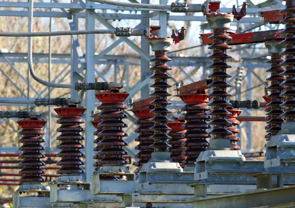 Elektriska växlar av ett kraftpaket av energiproduktion — Stockfoto