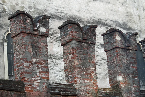 티에 네에 중세 성곽의 벽의 crenellations — 스톡 사진
