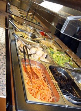 havuç yeşil mantar Asya Restoran