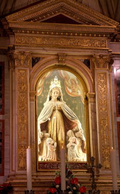 Tapınak monte berico kilisede Meryem heykeli ben