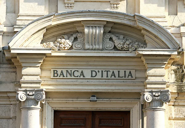 Porta da entrada principal do Banco da Itália 2 — Fotografia de Stock