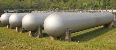 uzun gri zırhlı tank için depolama ve gaz depolama