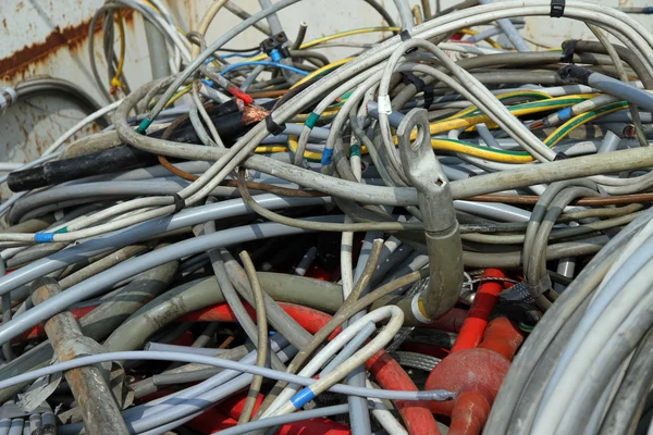 Cables in a special waste landfill 2 — Stock Photo, Image