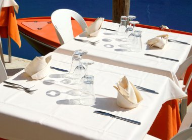 Kanal Venedik'teki İtalyan restoranı